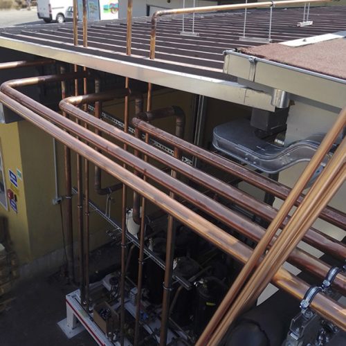 Refrigeration piping in dairies